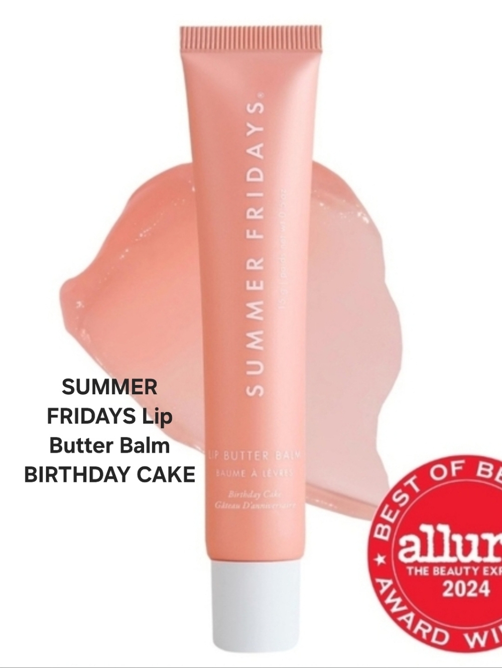 SUMMER FRIDAYS Lip Butter Balm BIRTHDAY CAKE.  BNIB